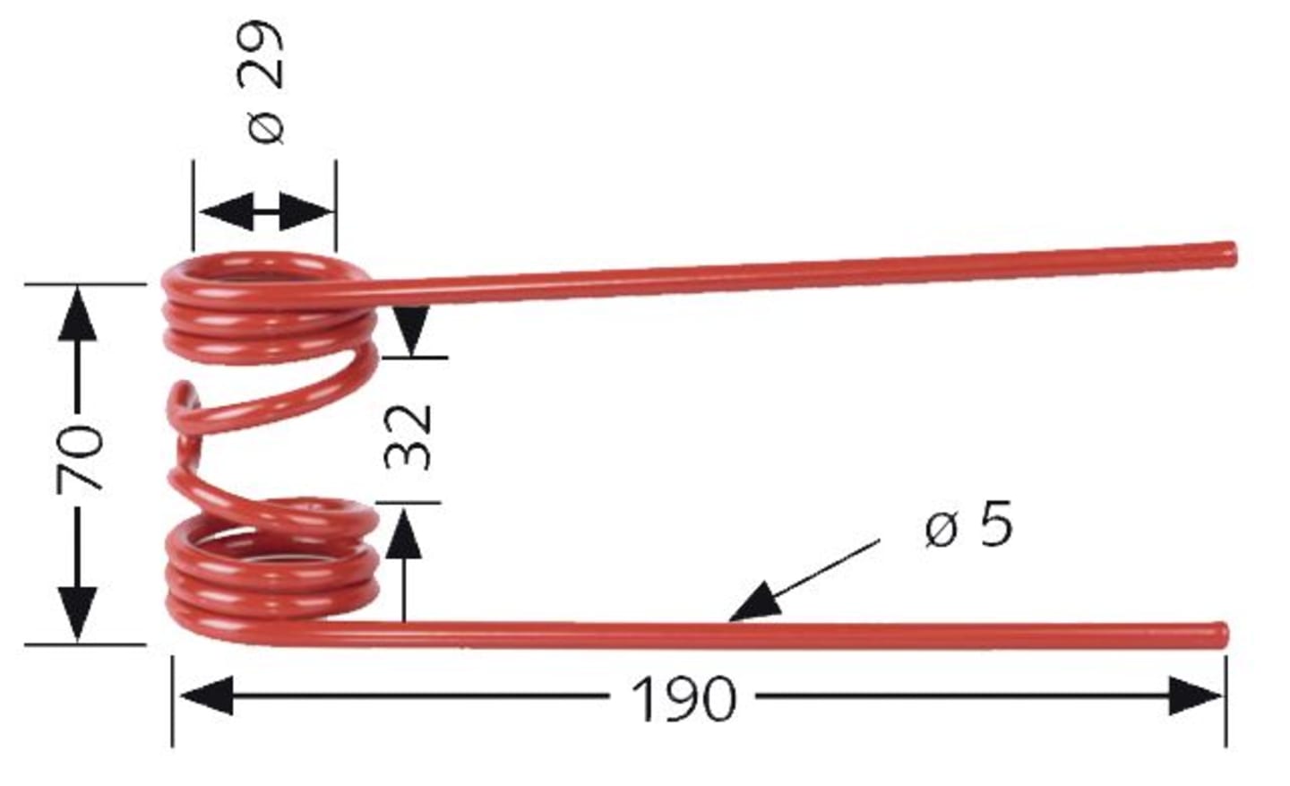Pick-up Zinken 195 x 70 x 5 mm für Presse Welger RP
