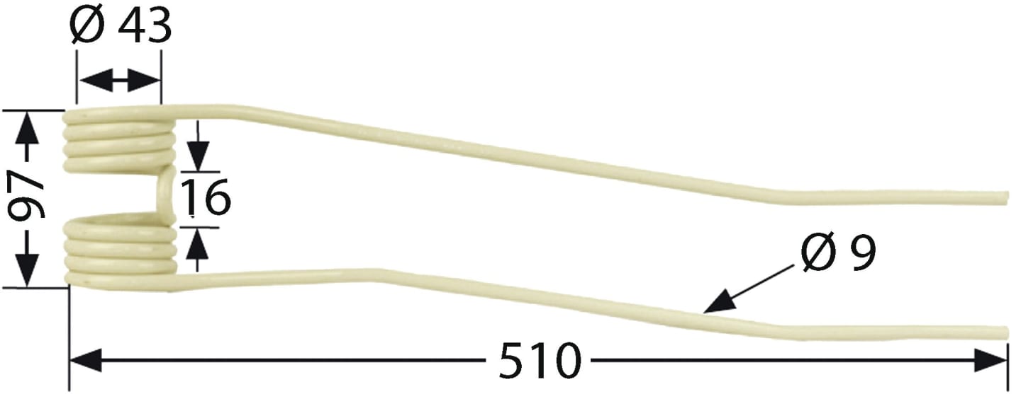 Schwaderzinken 510 x 97 x 8,5 mm für Schwader Pöttinger Alpintop, SK, Top