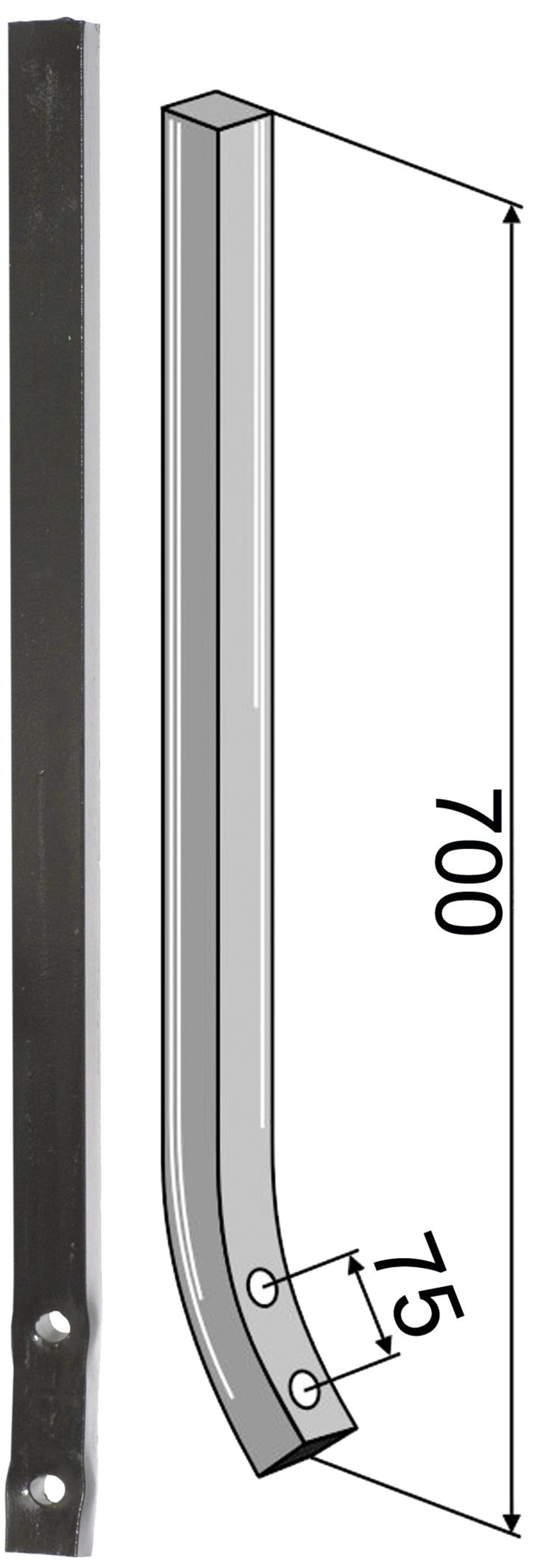 Industriehof® Spurlockerzinken 700 x 35 x 35 mm ohne Schar, für universal, 10.304984
