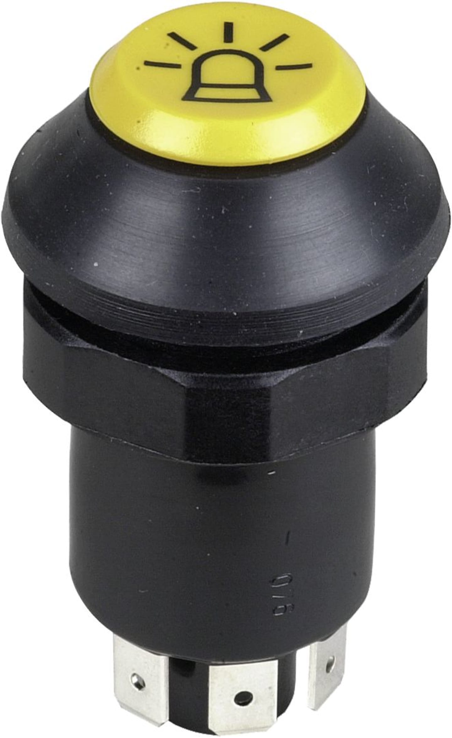 Herth + Buss Druckknopfschalter "Rundumleuchte", 4 x Flachsteckanschluss 6,3 mm, 12 V 20 A; 24 V 10 A, 70 490 183