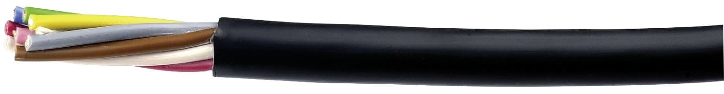 Herth + Buss Elektroleitung H05VV-F, 8 x 1,5 mm², schwarz, 50 m Ring, 51 275 688/00