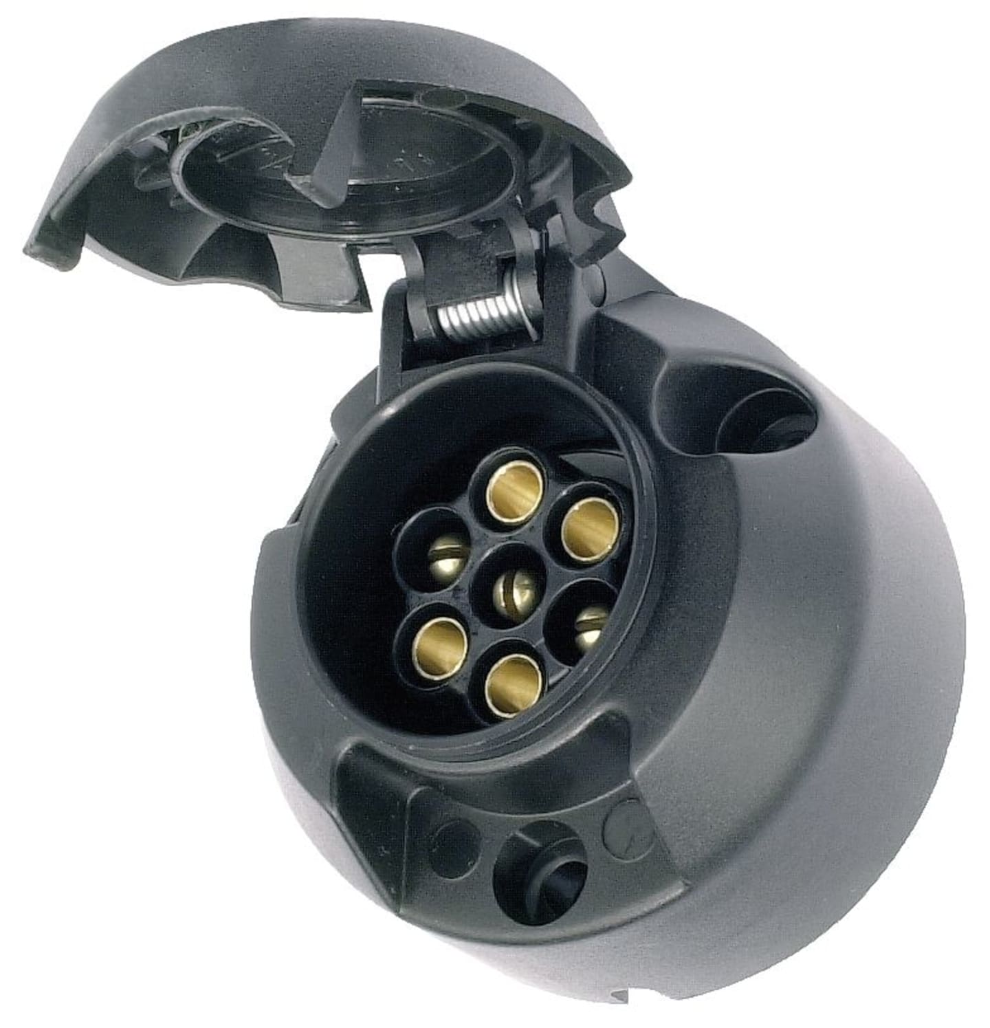 Herth + Buss Steckdose 7-polig, 6 – 12 V, Schraubanschluss, Kunststoff, ISO 1724 N-Typ, NSL-Abschaltung, 51 305 140/66