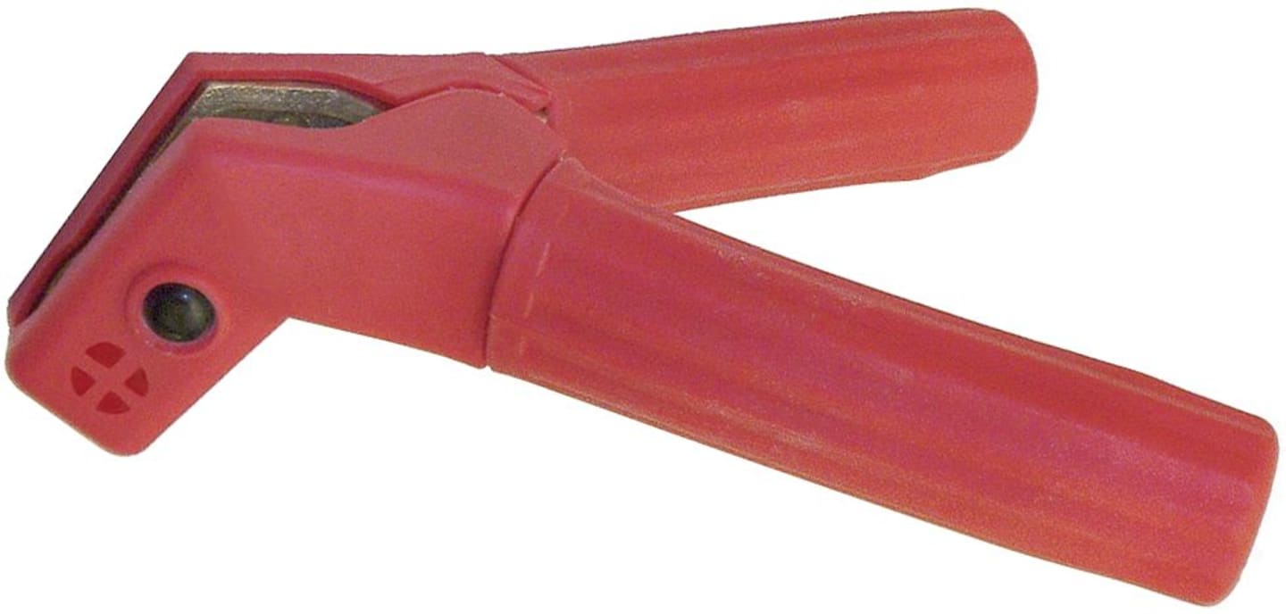 Herth + Buss Batterieladezange gewinkelt bis Stromstärke max. 1.000 A, Messing, Polung +, vollisoliert, mit Masseband, 52 289 001
