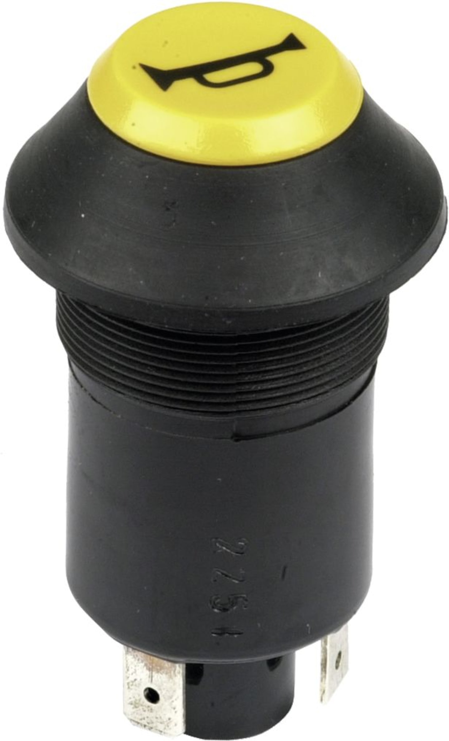 Herth + Buss Druckknopfschalter "Horn", 2 x Flachsteckanschluss 6,3 mm, 12 V 20 A; 24 V 10 A, 70 490 178