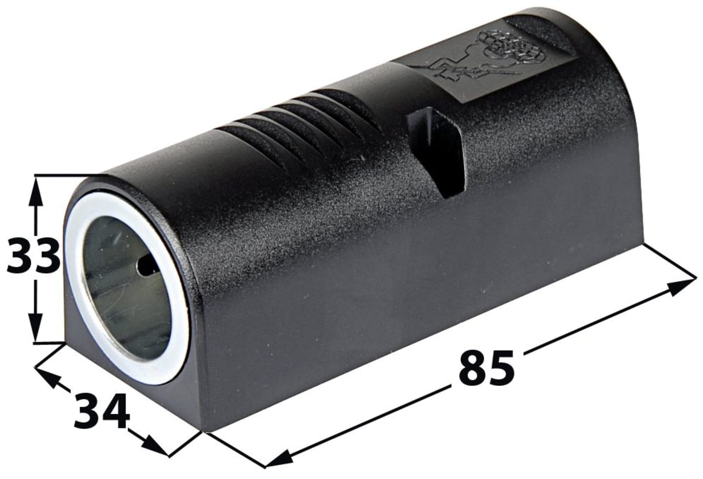 Herth + Buss Steckdose 1-polig, 12 – 24 V 20 A, Flachsteckanschluss 6,3 mm, Kunststoff, 51 306 442