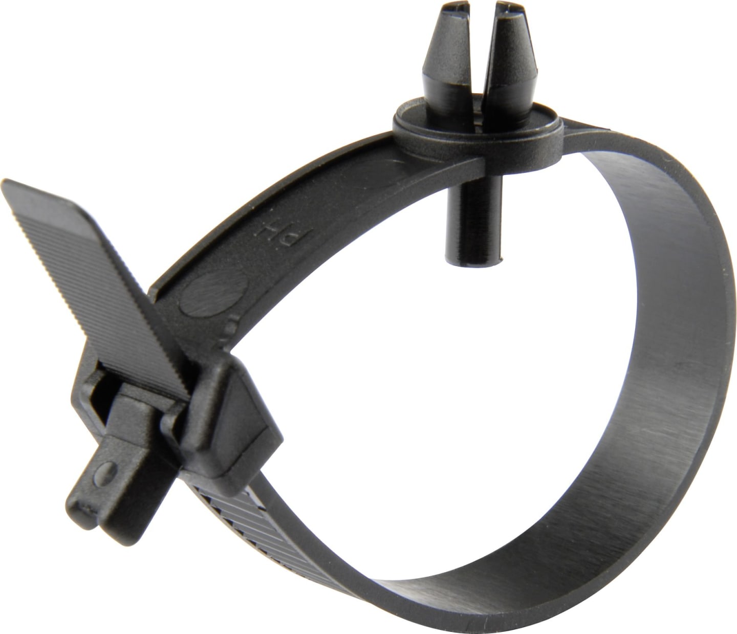 Herth + Buss Kabelbinder, 160 x 9 mm, schwarz, mit Spreizniet, Verzahnung beidseitig, 50 266 600