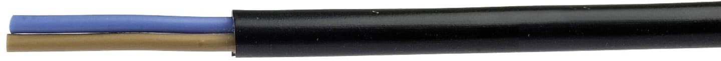 Herth + Buss Elektroleitung H05VV-F, 2 x 1,0 mm², schwarz, 50 m Ring, 51 275 627/00