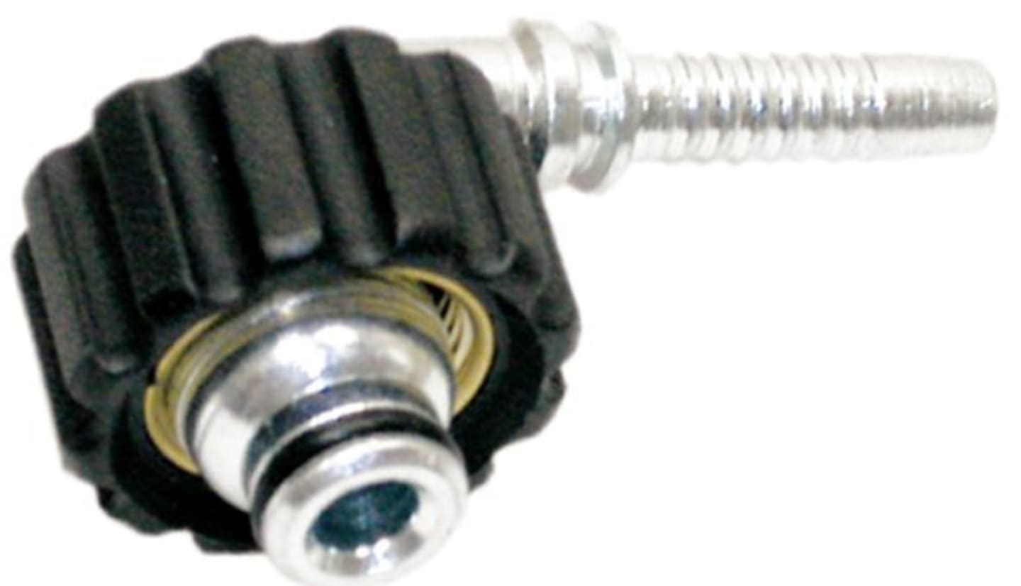 Handverschraubung NW DN 8 - 5/16", M 22 x 1,5 IG, 90 °, mit Handmutter