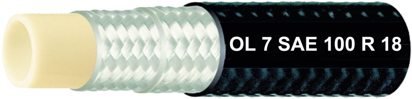 Thermoplastschlauch "SAE 100 R 18 OL 7" NW DN 10 - 3/8", 9,7 x 18,0 mm