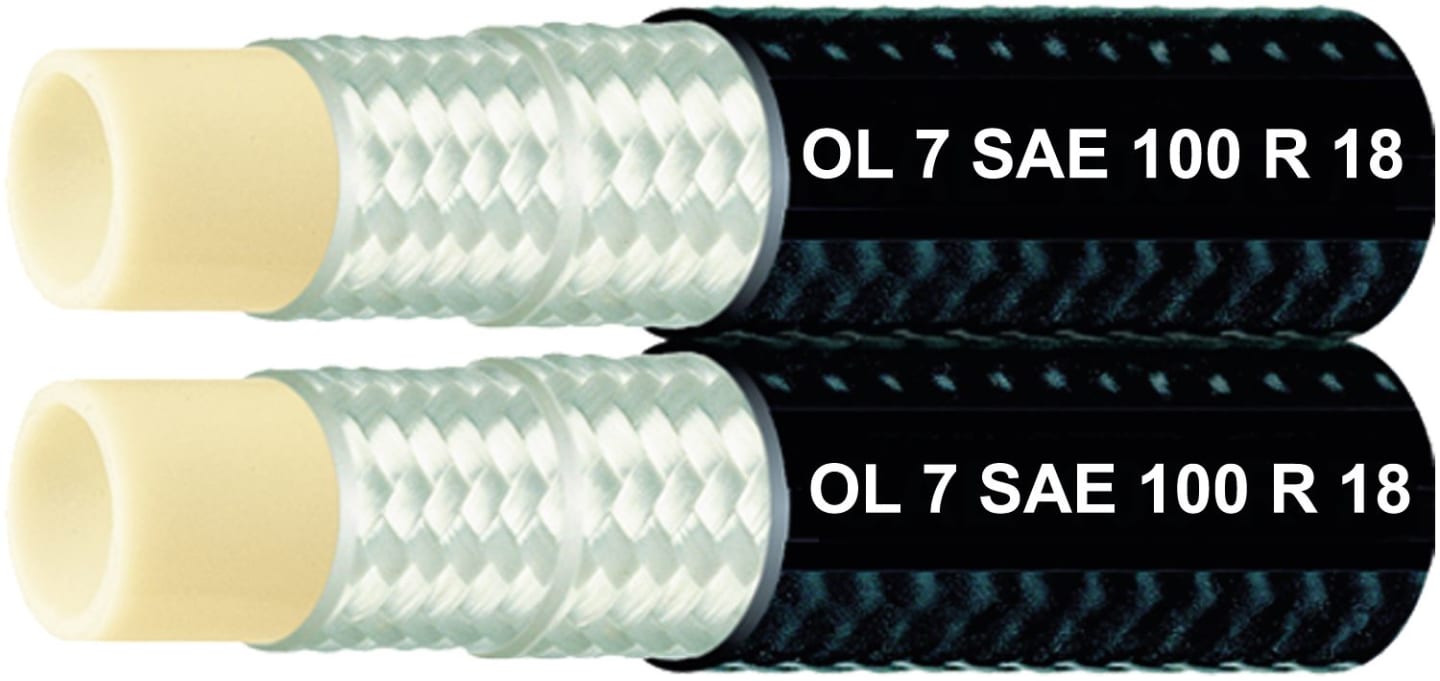 Thermoplastschlauch "SAE 100 R 18 OL 7" zwilling