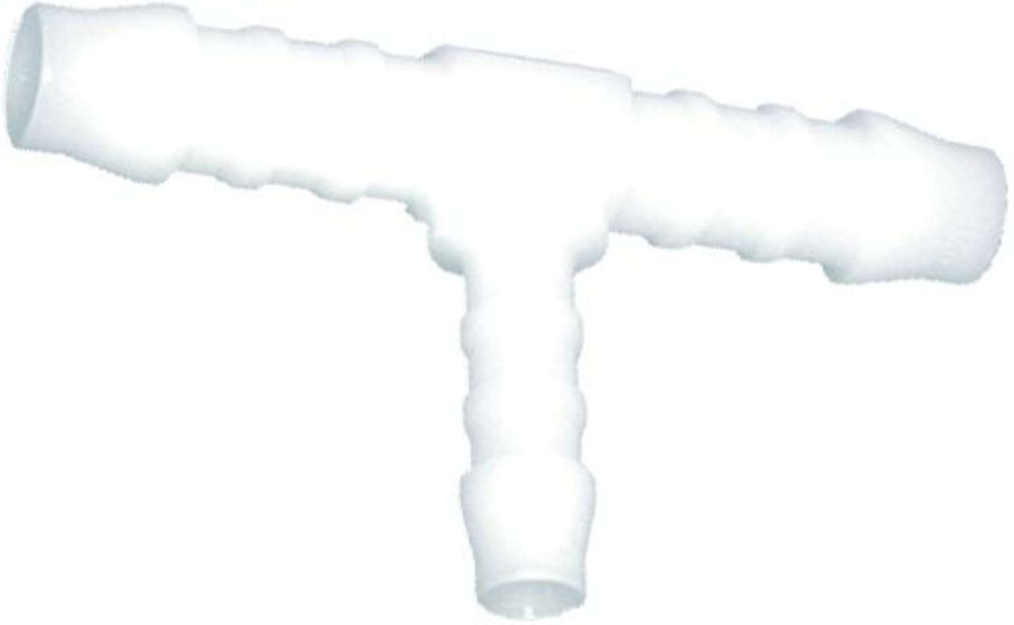 Schlauchverbinder "TRS" T-Form, reduziert, POM (Polyoxymethylen), weiß