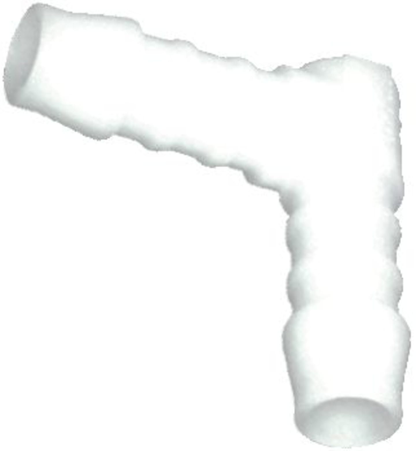 Schlauchverbinder "WS" abgewinkelt, POM (Polyoxymethylen), weiß