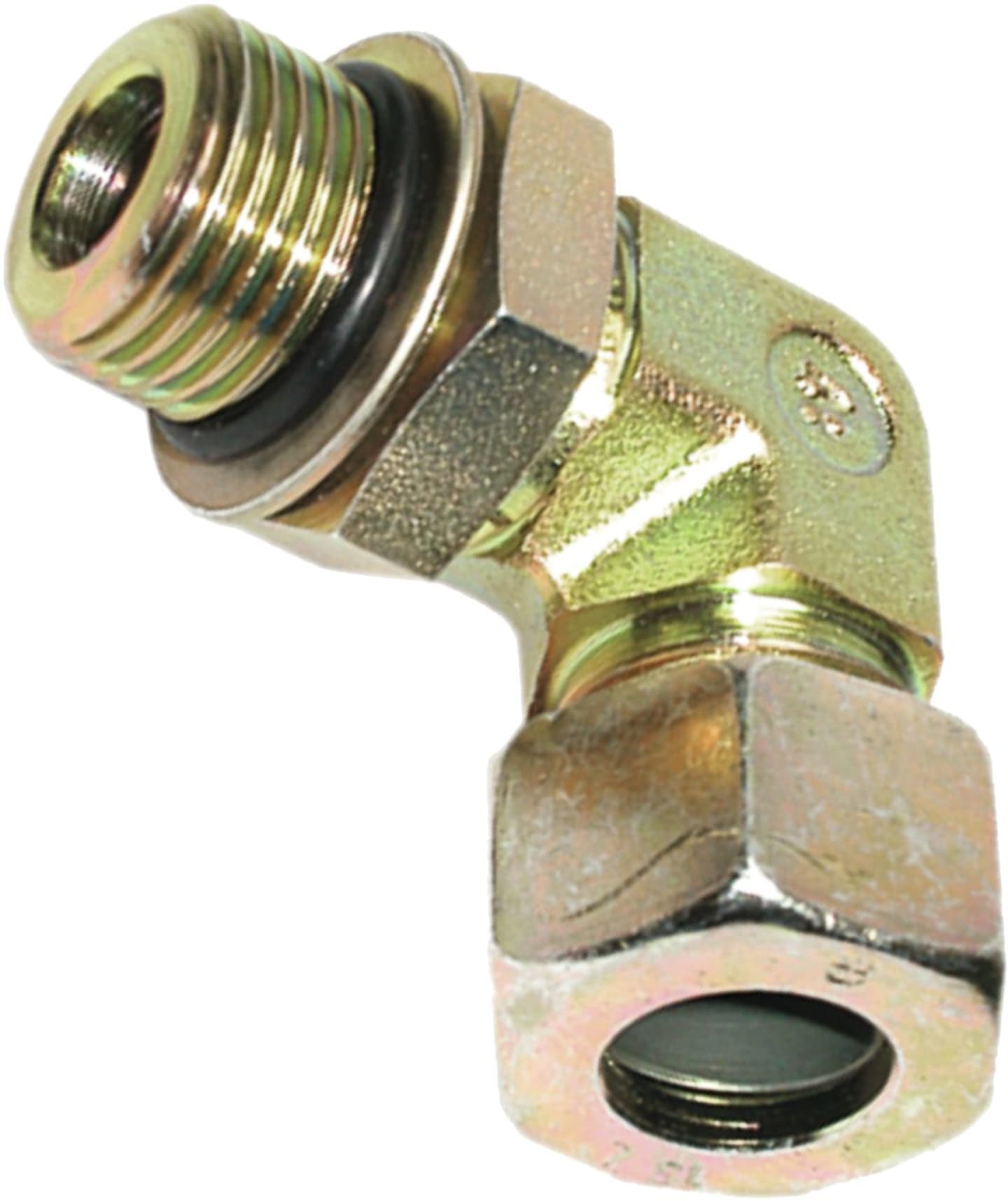 Winkel-Einschraubverschraubung "EWE-LR" leicht, RA 12, 9/16"-18, 90 °, einstellbar, Dichtscheibe, O-Ring