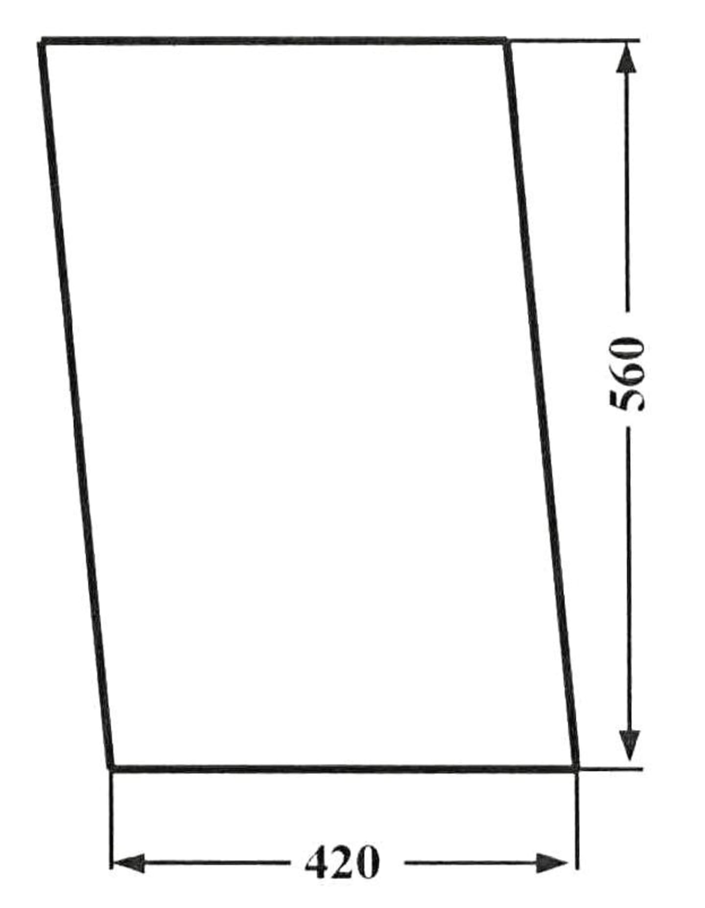 Seitenscheibe hinten, klar, schiebbar, für Verdeck Fritzmeier M711, M771