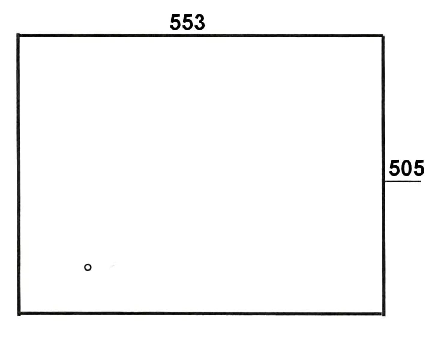 Seitenscheibe 505 x 553 x 5 mm klar, schiebbar, gerade Ecken, für Verdeck Dieteg F, FP, FPK 8000