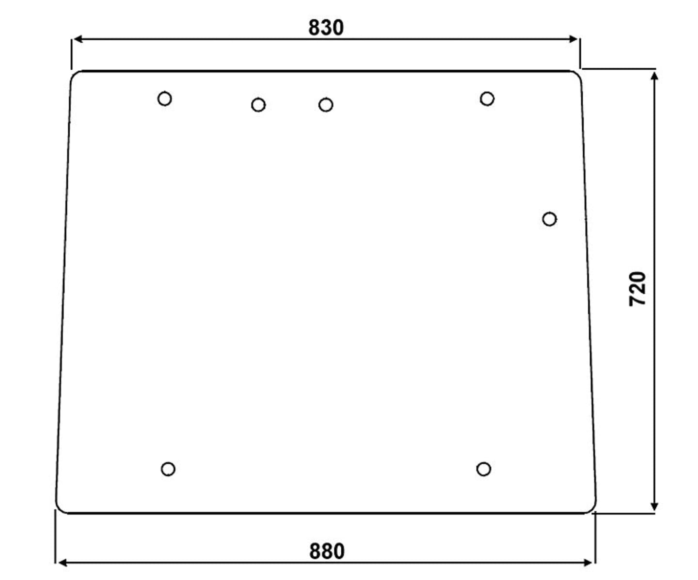 Frontscheibe grün, für Traktor Eicher VAC 656, 666, 680 – Lochmann