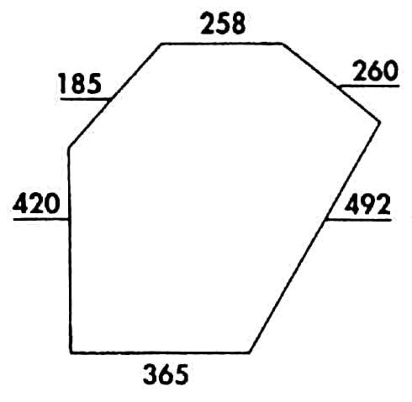 Türscheibe, 365/257 x 420 x 5 mm, klar, unten, für Zetor 5211/45, 6211/45, 7211/45, 7711/45, Kabine UR 1