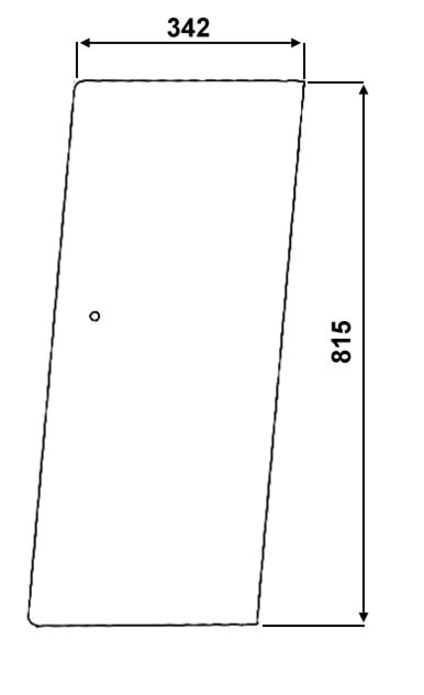 Türscheibe, klar, vorn oben links/rechts, für Case IH 440, 540, 640, 740, 840, 940, Kabine Silent 40; Combi Cab 9615