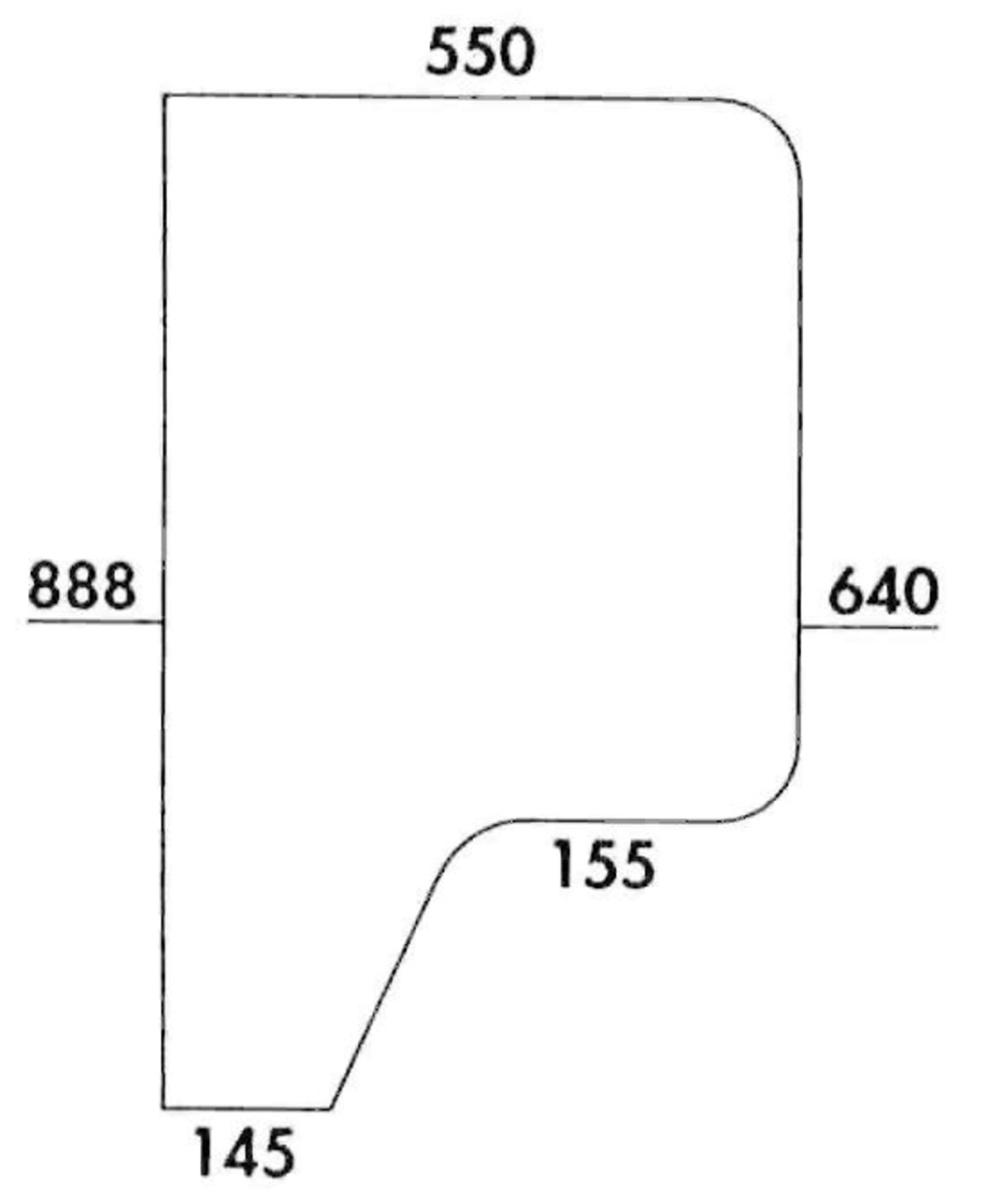 Türscheibe, bronze, hinten, für Case IH 700, 800, 900, 1000, 3000, 4000, Kabine XL