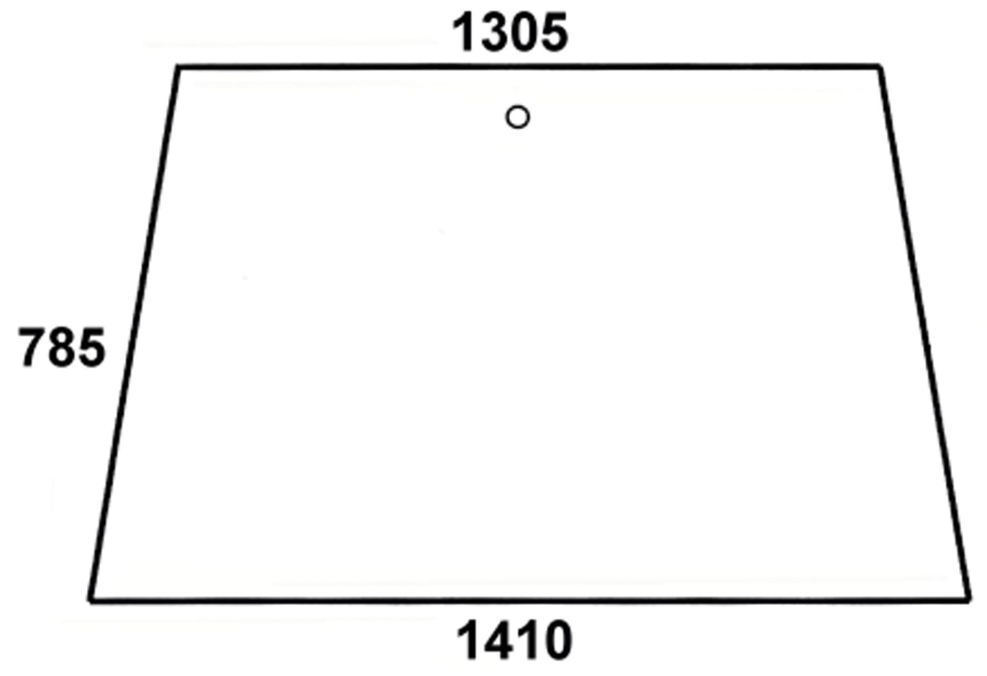 Front-/Heckscheibe, grün/klar, für Fendt Favorit 610, 611, 612, 614, 615