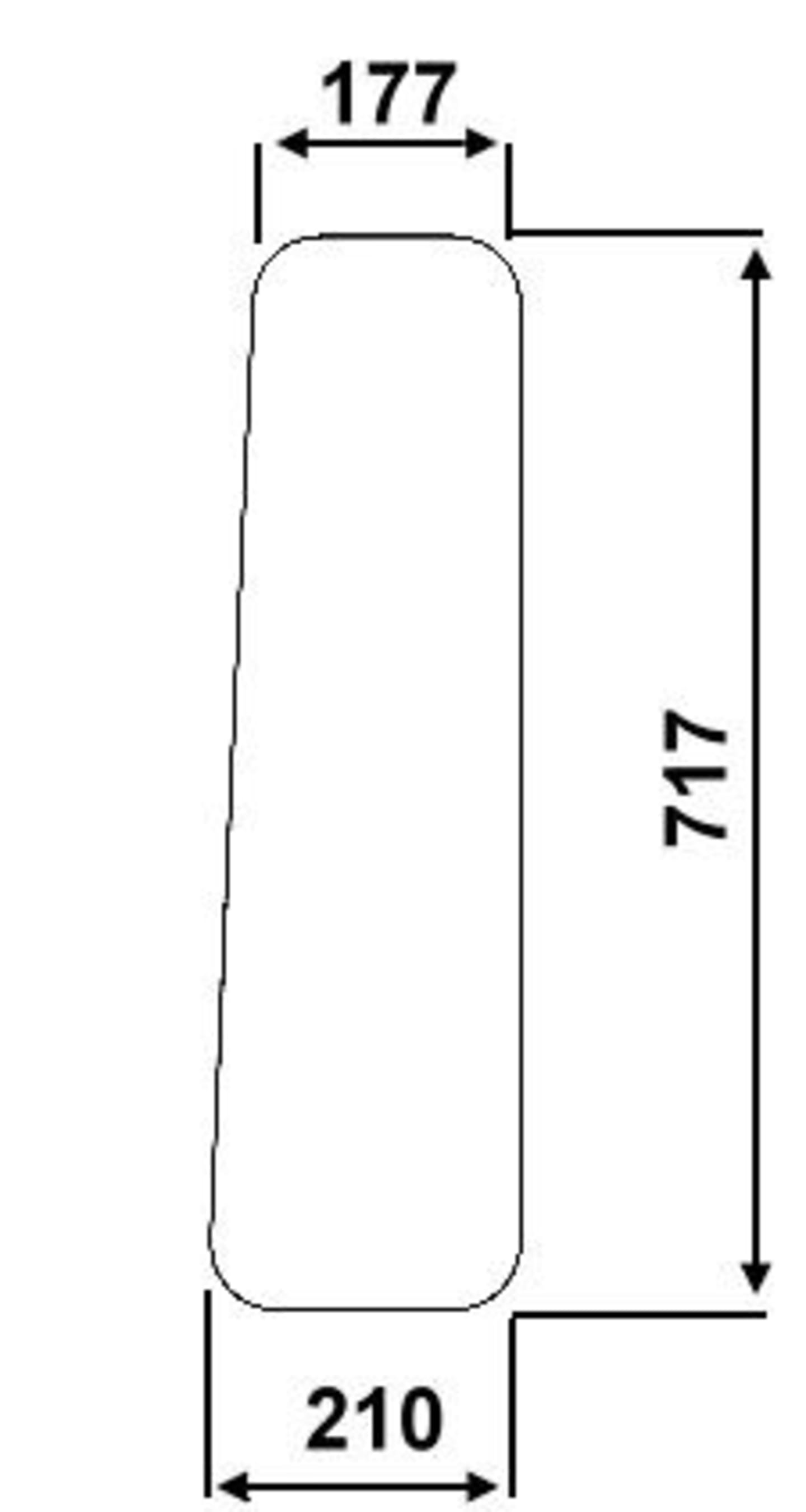 Seitenscheibe 177/210 x 717 x 5 mm klar, für Traktor Mercedes-Benz MB-Trac