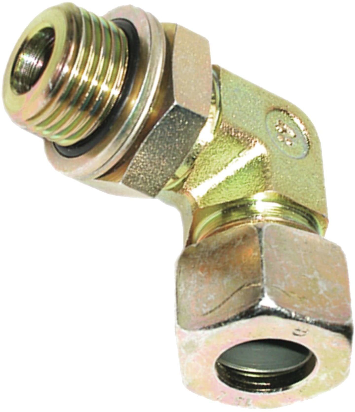 Winkel-Einschraubverschraubung "EWE-LM" leicht, metrisch, zylindrisch, 90 °, einstellbar, Dichtscheibe, O-Ring und Kammerring