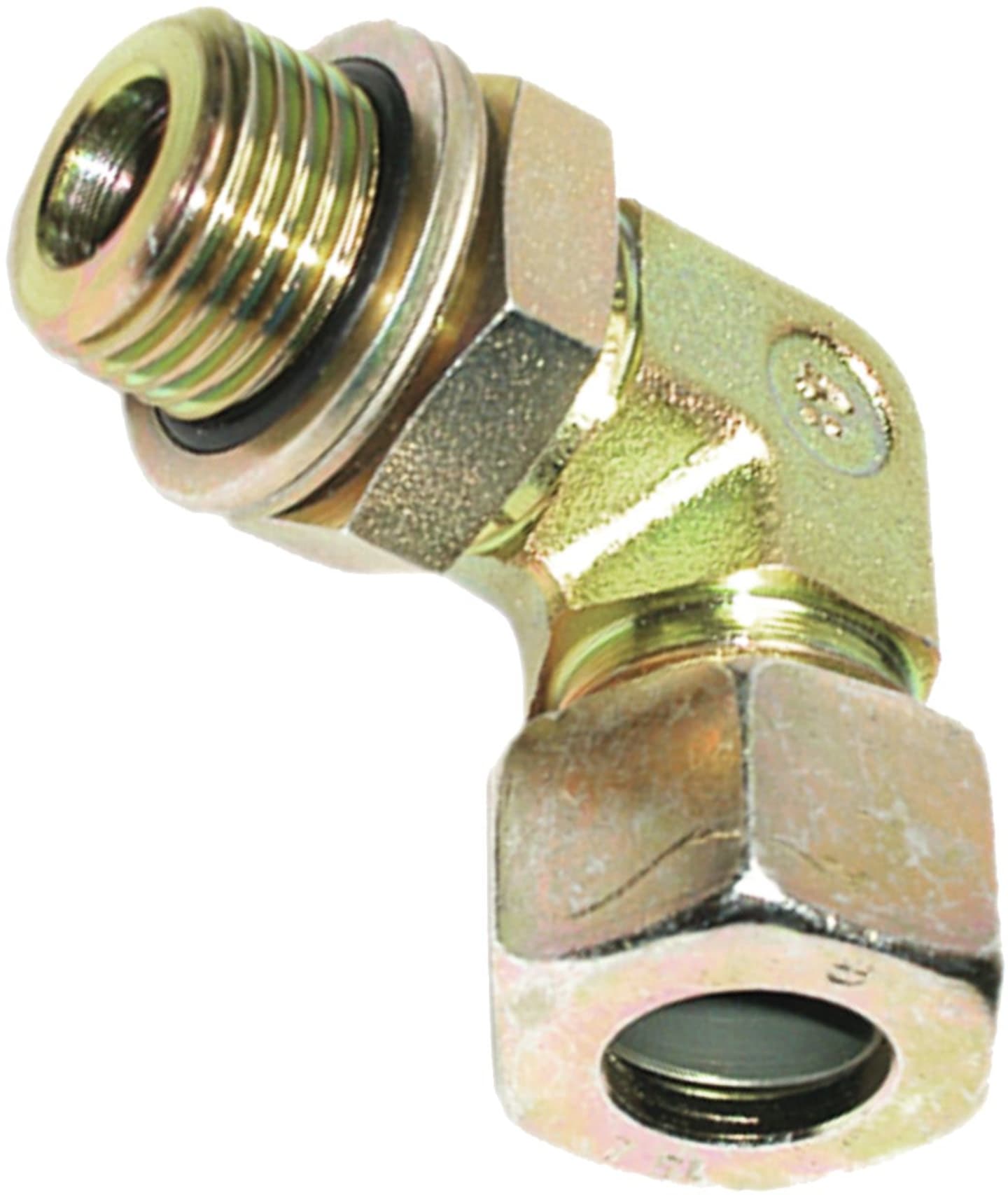 Winkel-Einschraubverschraubung "EWE-SM" schwer, metrisch, zylindrisch, 90 °, einstellbar, Dichtscheibe, O-Ring und Kammerring