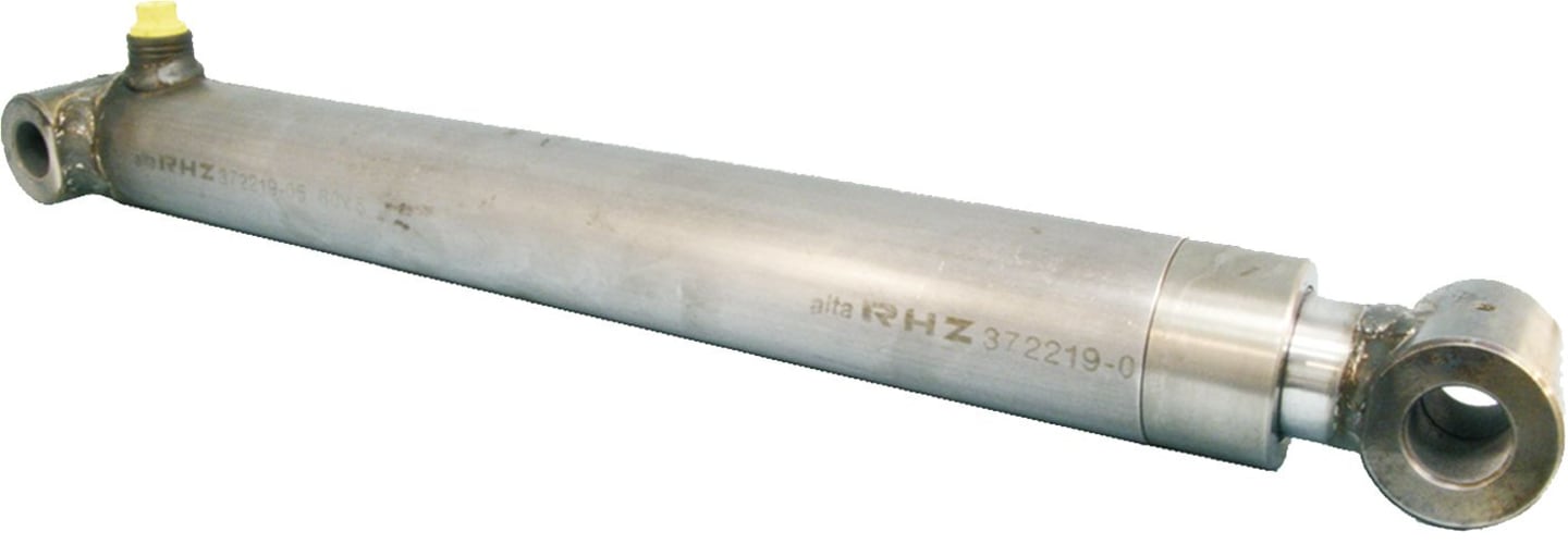 Schema Hydraulikzylinder "EQB25", einfachwirkend mit Querbuchsen, Ø Zylinder 45 mm, Ø Kolben 25,0 mm, Hub 1.000 mm