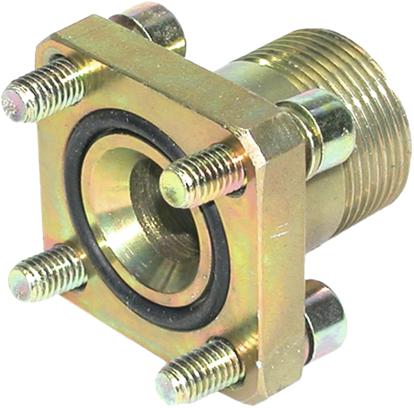 Flanschverschraubung "GFV-S", schwer, LK 40 mm, RA 20, M 30 x 2 AG, gerade, Stutzen 24° Aussenkung
