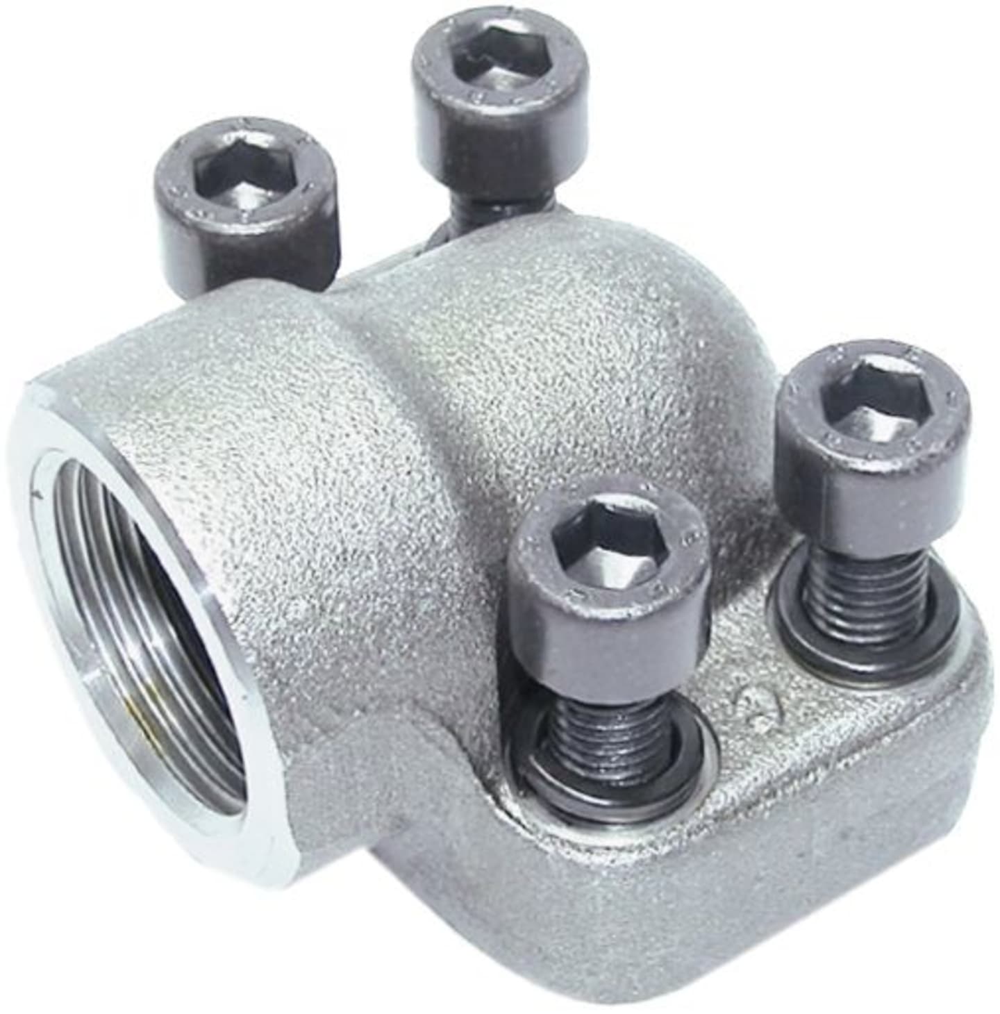 SAE-Winkel-Flanschverschraubung "WFV-SFS-IG 6000 PSI", schwer, 90 °, G 1 1/4"-11 IG BSPP; zylindrisch
