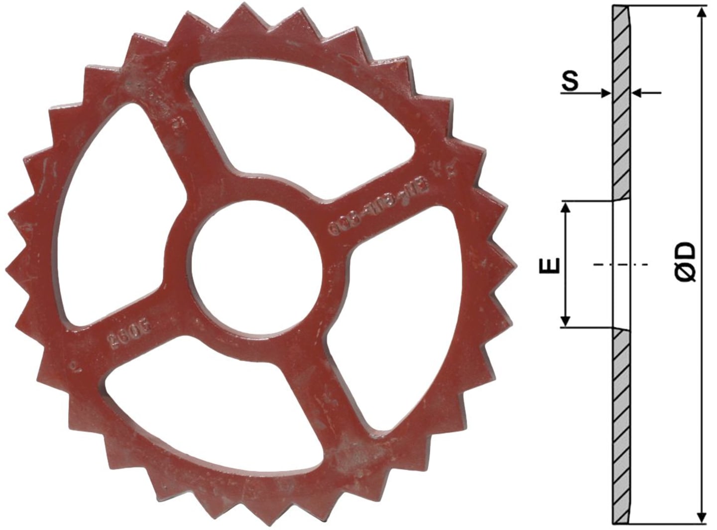 Industriehof® Sternring Ø 470 mm, 118 mm, 14,0 mm, Sphäroguss (GGG50), für universal, 311-471