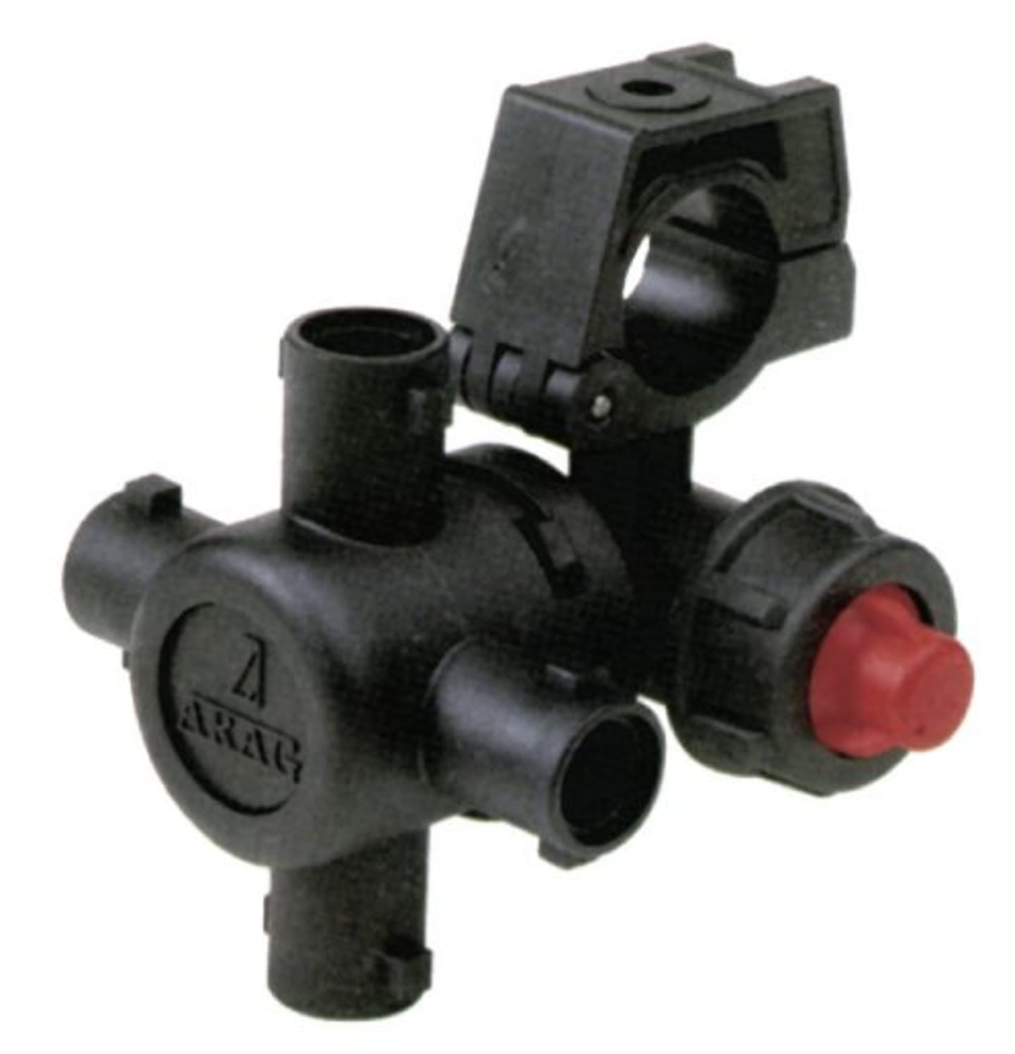 Agrotop Düsenhalter für 4 Düsen Bajonett, für 1/2 " Rohr, mit Membran-Tropfstopventil, Kunststoff, 12759