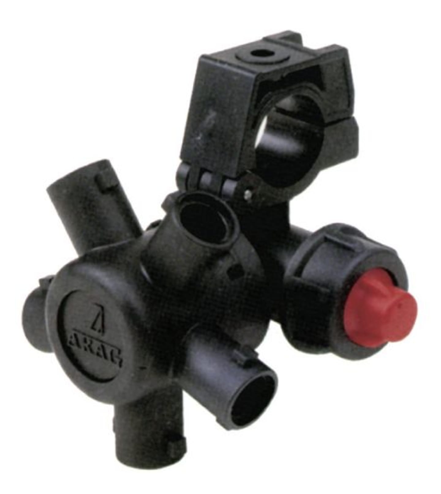 Agrotop Düsenhalter für 5 Düsen Bajonett, für 1/2 " Rohr, mit Membran-Tropfstopventil, Kunststoff, 12762