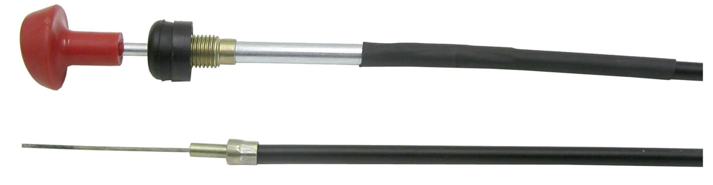 Bowdenzug Länge 2.200/2.100 mm, ohne Rastung, für Absteller Traktor John Deere 30er, 40er, 50er