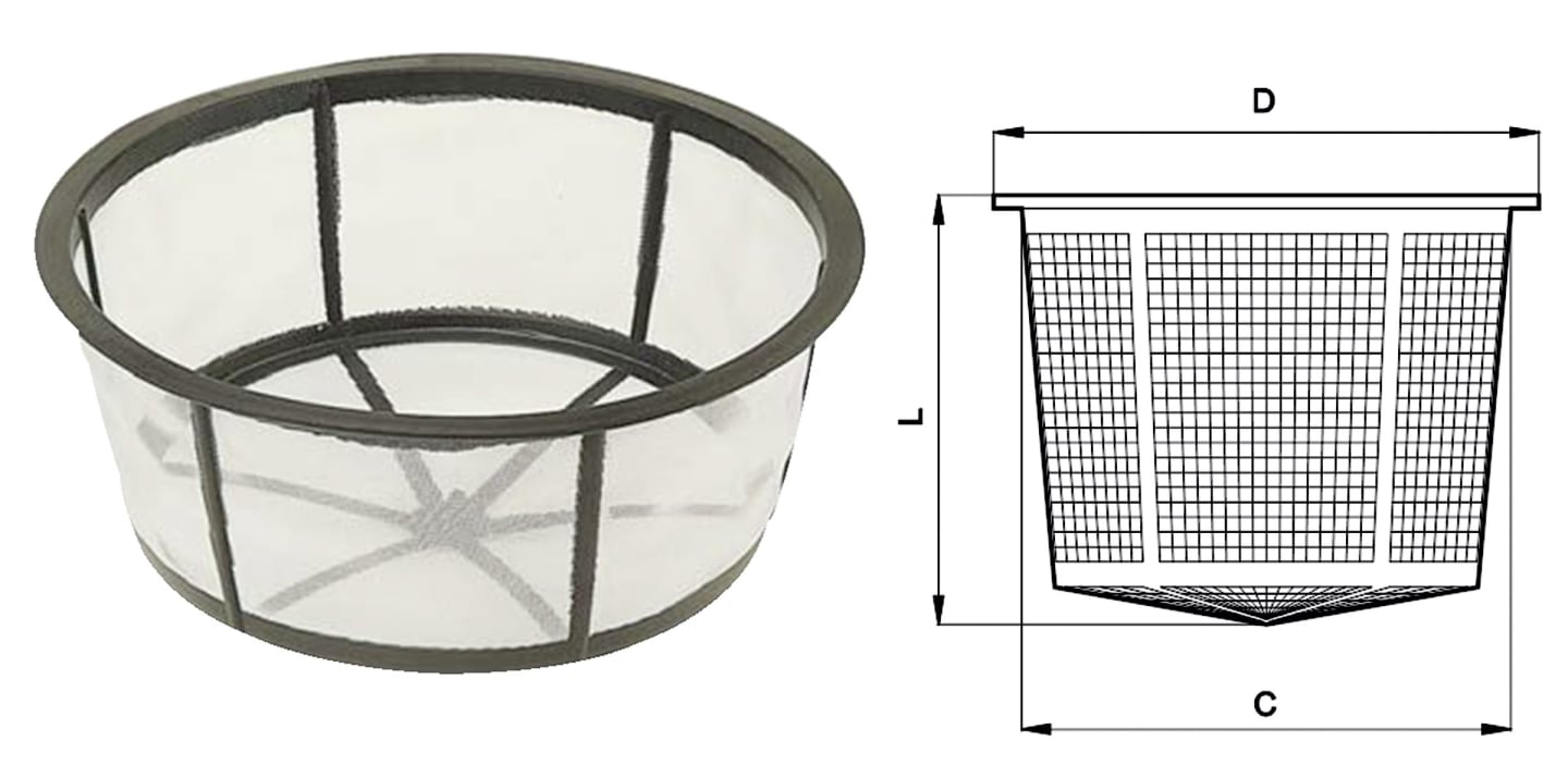 Agrotop Korbfilter 18 M, C 380 mm x D 400 mm x L 275 mm, 005300130