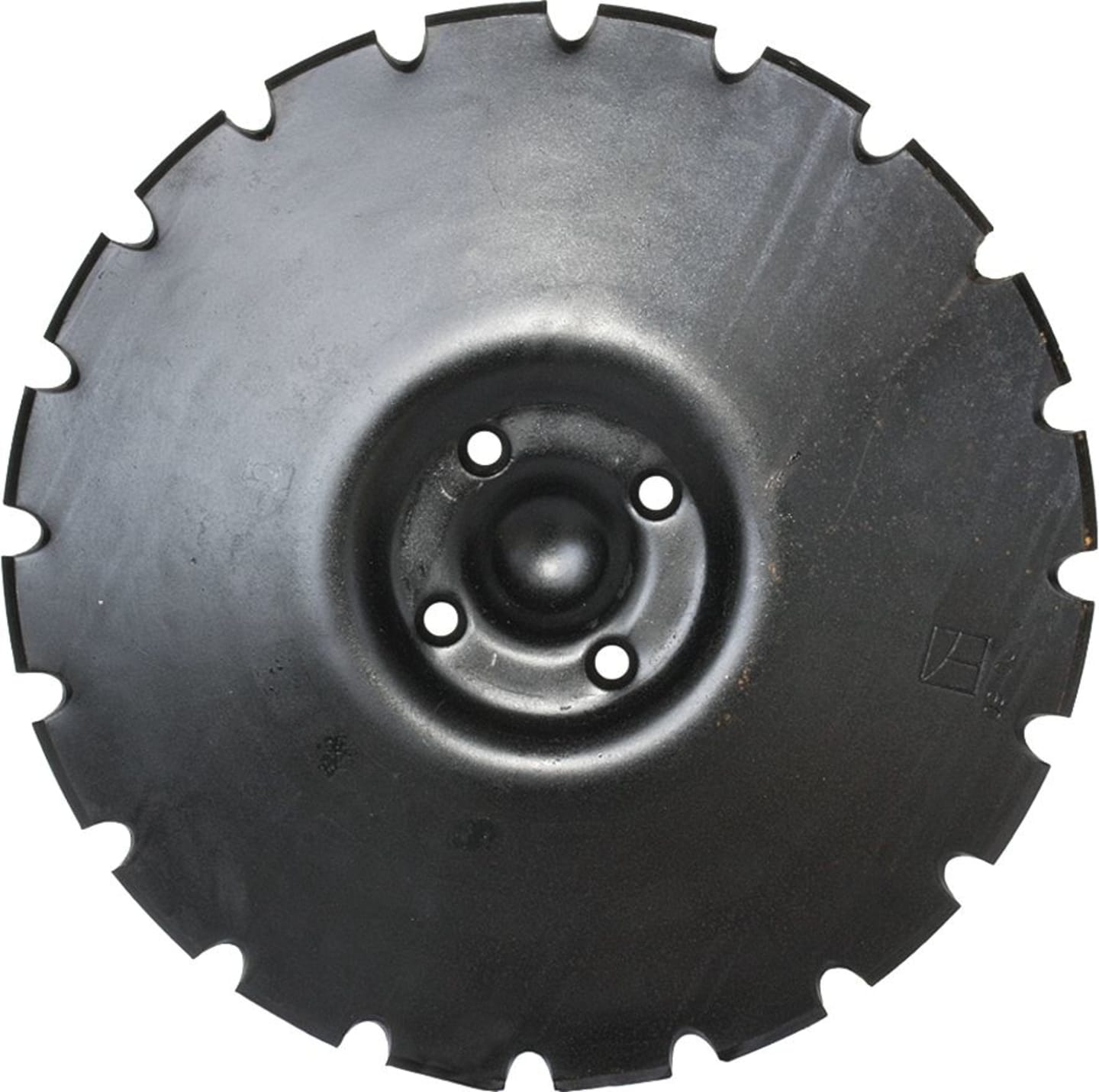 Industriehof® Säscheibe 430 x 5 mm, LK 98 mm, gewölbt, gezahnt, flacher Ansatz, für Sämaschine Väderstad, 31-0525