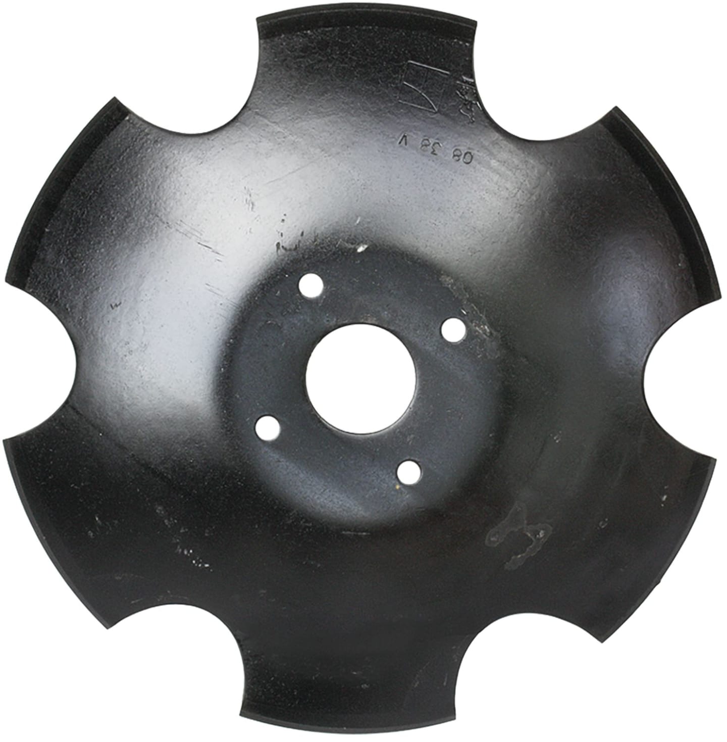 Industriehof® Eggenscheibe 510 x 5 mm, LK 115 mm, ZB 60,5 mm, gewölbt, gezahnt, flacher Ansatz, für universal, 31-0512