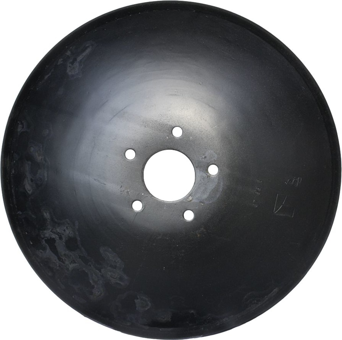 Industriehof® Eggenscheibe LK 128 mm, ZB 75 mm, gewölbt, glatt, flacher Ansatz, universal