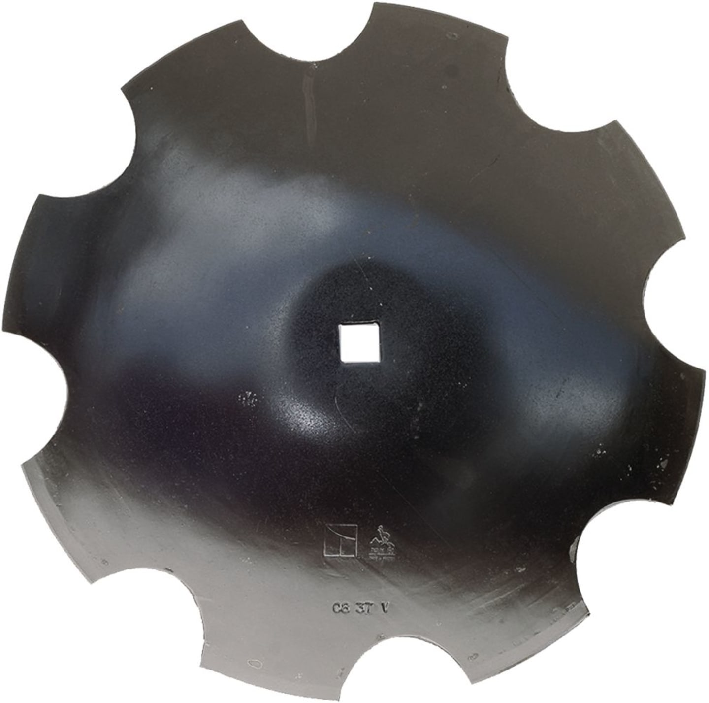 NIAUX 200 Eggenscheibe 510 x 4 mm, ZB Vierkant, 28 x 28 mm, gewölbt, gezahnt, für Doublet-Record, Frost, Kverneland, 31-220FG-10370