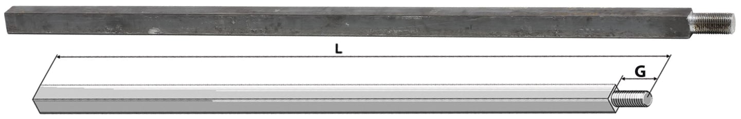 Industriehof® Vierkantwelle 28 mm, für Scheibeneggen