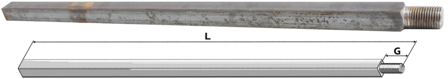 Industriehof® Vierkantwelle 40 mm, für Scheibeneggen