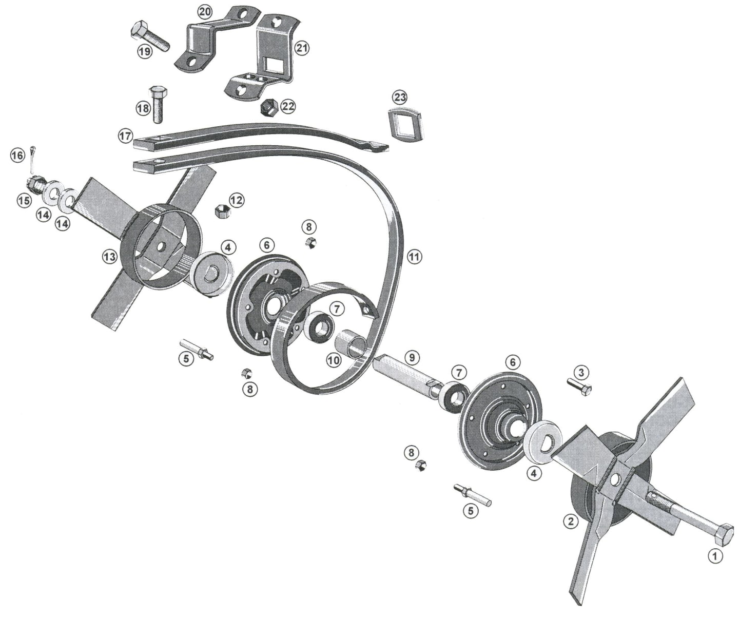 Industriehof® Schutzabdeckung für Spatenkrümler links/rechts (Best. Nr. 10701792/10701793), 312-105070033