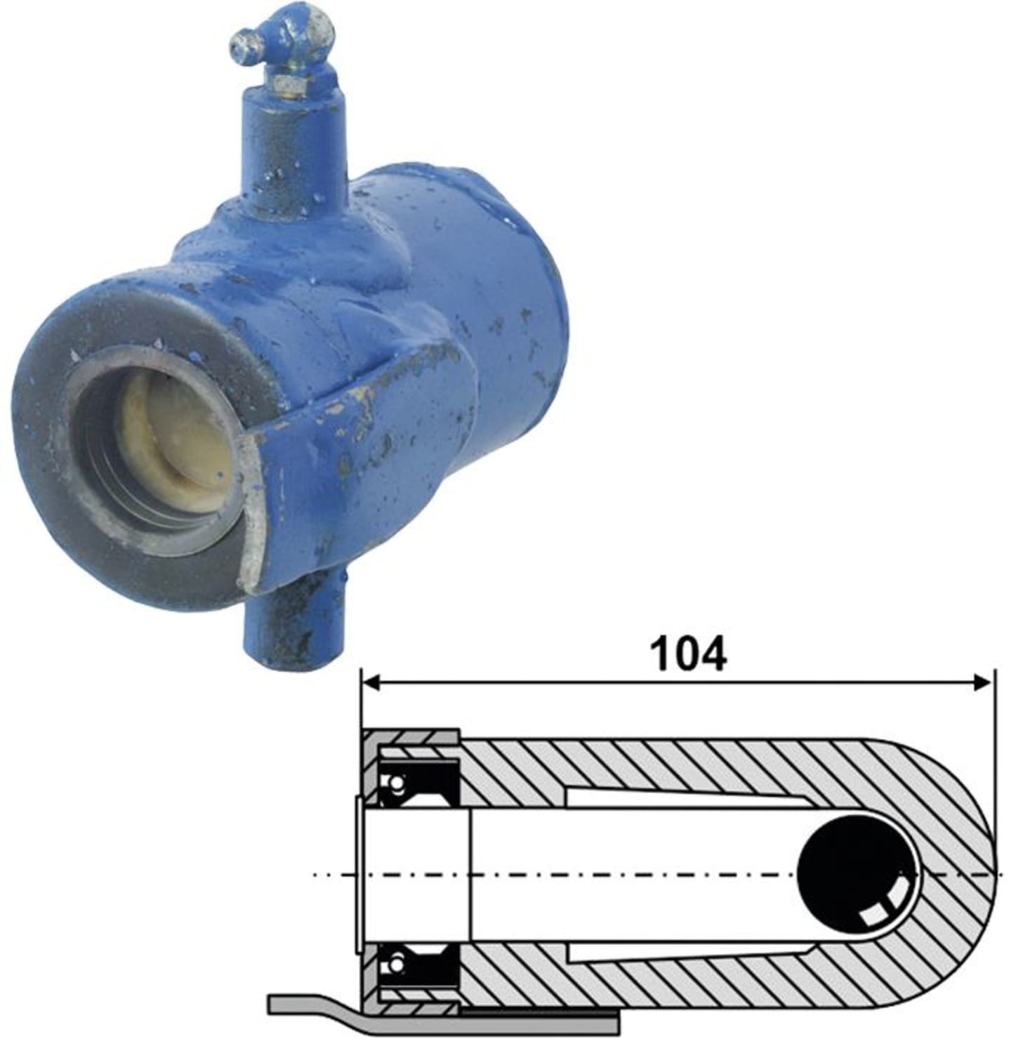 Industriehof® Innenlager Bohrung 27,5 mm Vierkantwelle 40 x 40 mm, für Doublet-Record, Sonnys, Gleitlagerung, 9900-012-3