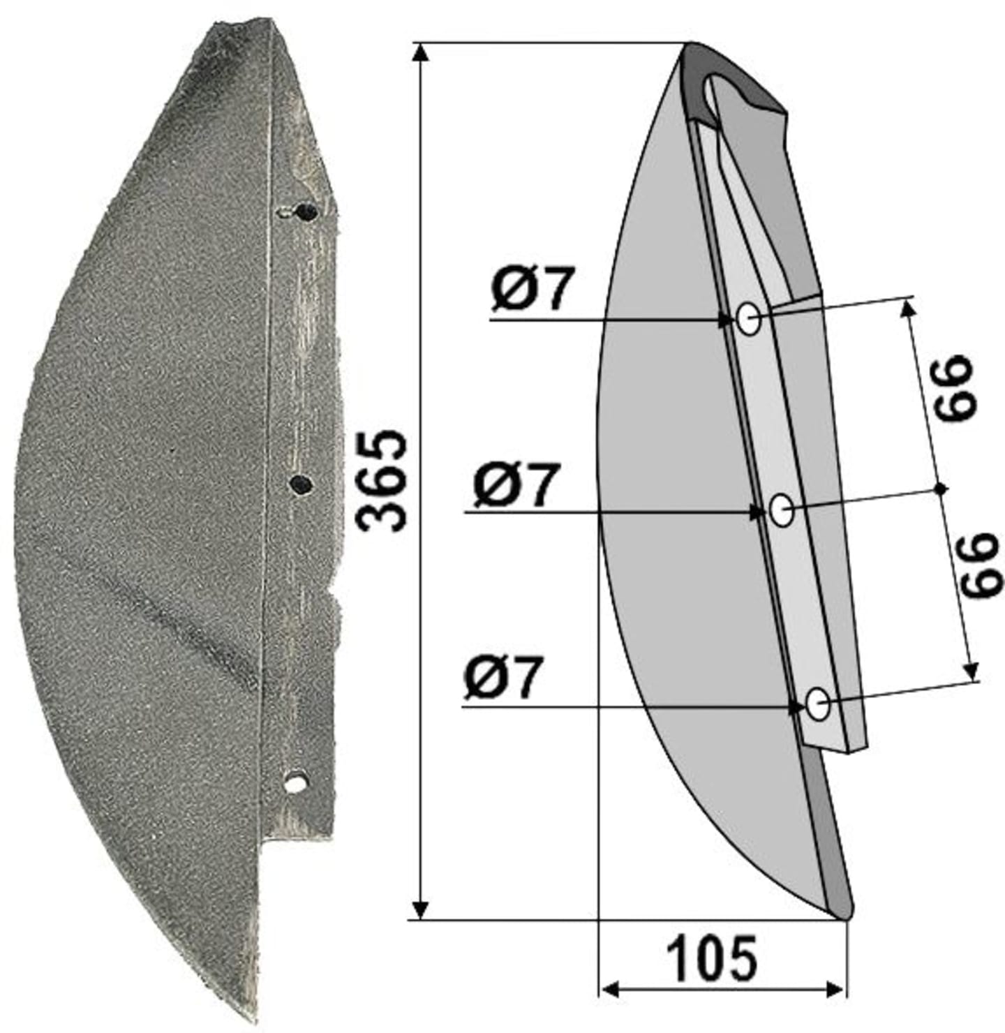 Industriehof® Säschar 365 x 105 mm, für Sämaschine Accord Optima, 99.AC-03