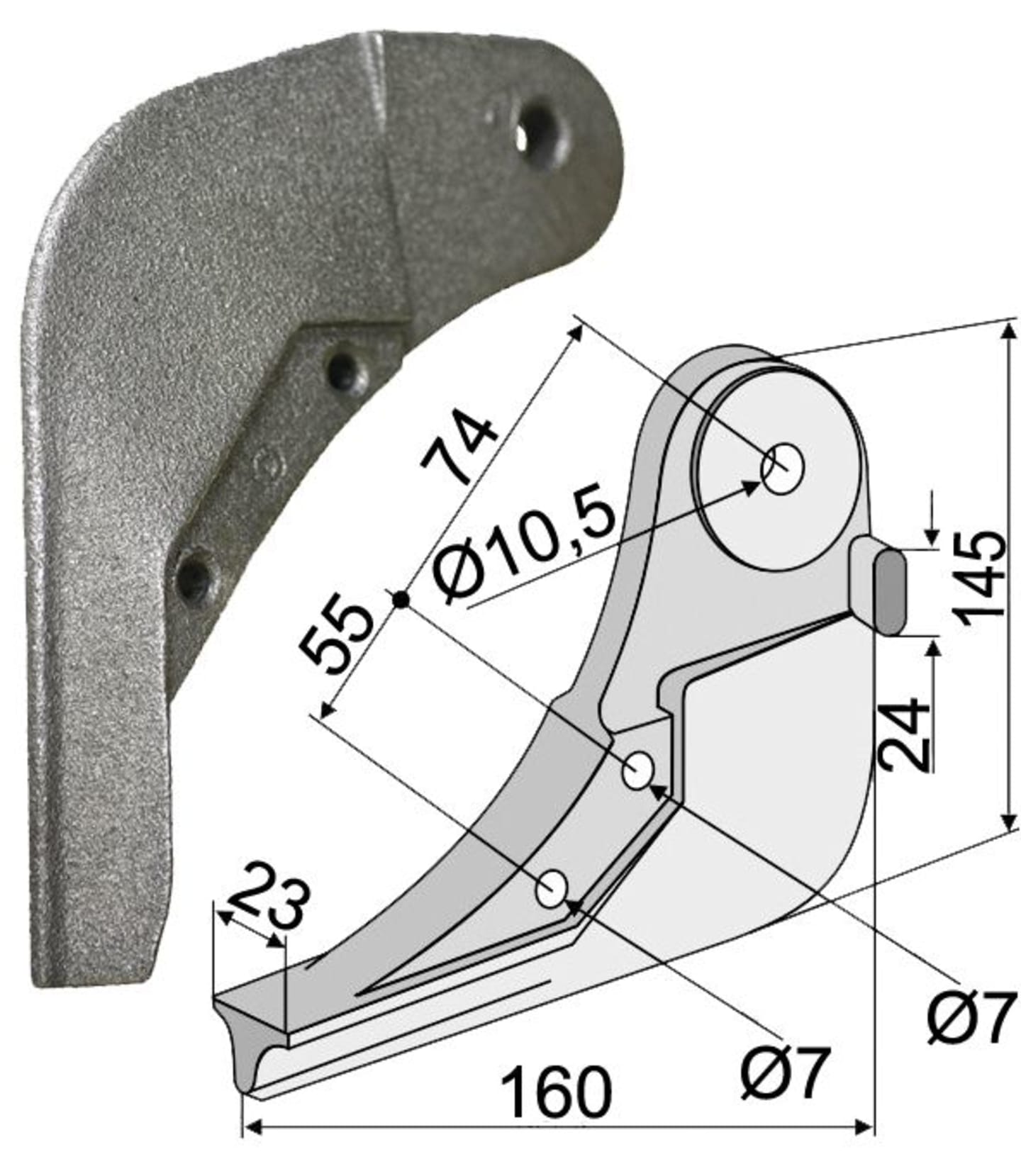 Industriehof® Säschar 23 x 145 x 160 mm, für Sämaschine Accord Monopill, 99.AC-04