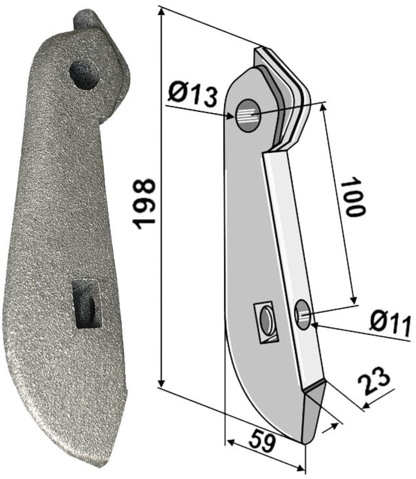 Industriehof® Säschar 23 x 198 x 59 mm, für Sämaschine Amazone, 99.AM-05