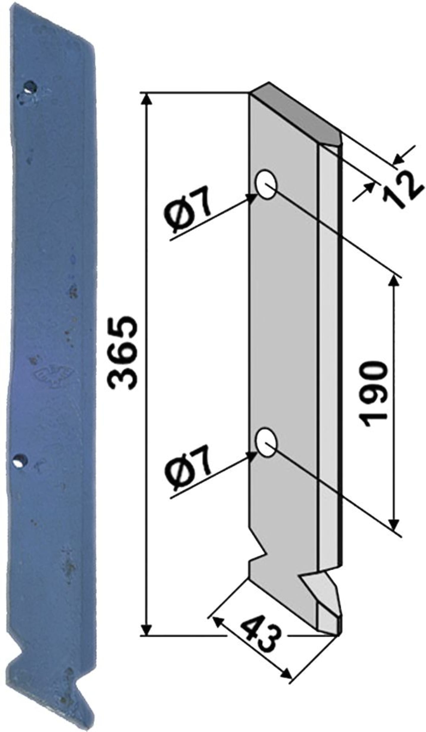 Industriehof® Säschar 12 x 365 x 43 mm, für Sämaschine Fiona, 99.FI-03