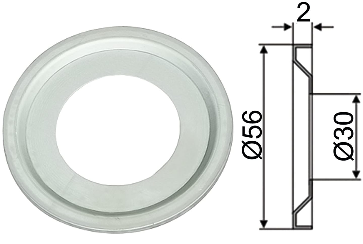 Industriehof® Nilosring Ø außen 56 mm, Ø innen 30 mm, Stärke 2 mm, für Väderstad, 99.VÄ-06
