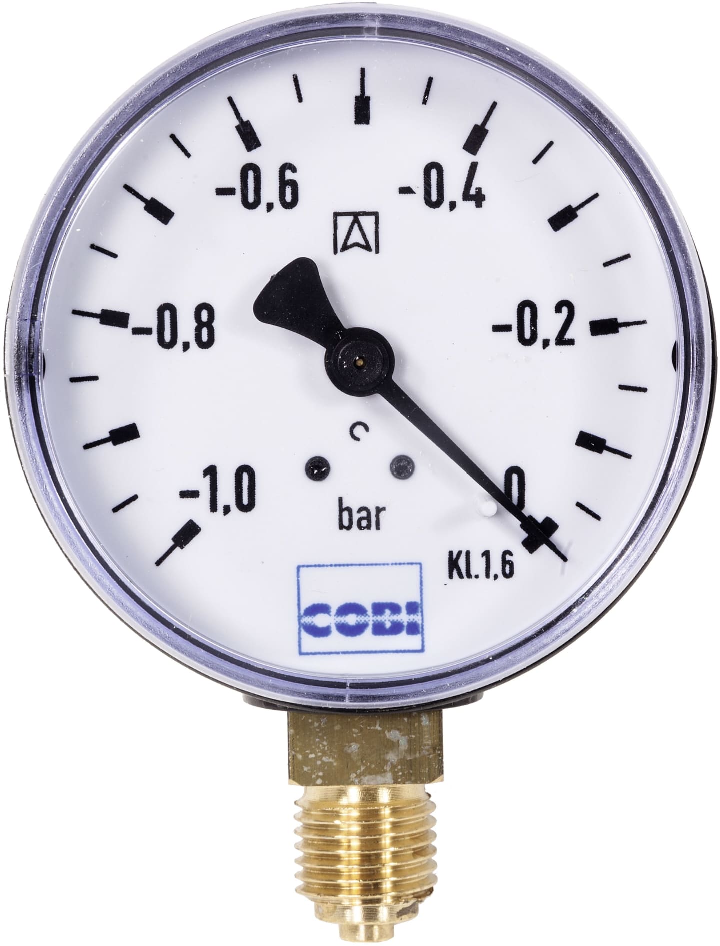 Hücobi Vakuum-Manometer, Anschluss 1/4" unten, -1 bis 0 bar, 8115 006000