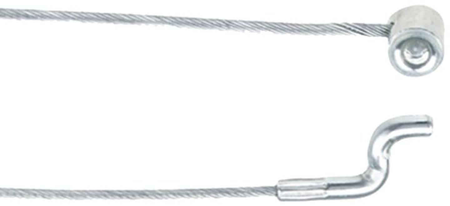 Bowdenzug Ø 1,9 mm, 2.000 mm, angepresster Nippel 6,4 mm, Endstück Z-Form Ø 4 mm